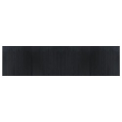 vidaXL Alfombra rectangular bambú negro 100x400 cm