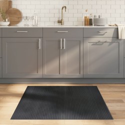 vidaXL Alfombra rectangular bambú gris 100x100 cm