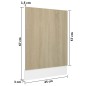 vidaXL Panel para lavavajillas contrachapada color roble 45x3x67 cm