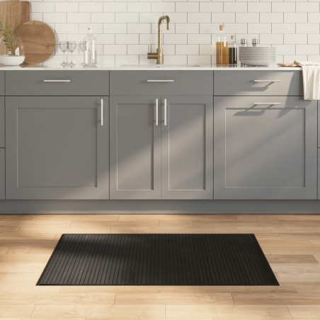 vidaXL Alfombra rectangular bambú negro 60x100 cm
