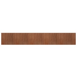 vidaXL Alfombra rectangular bambú marrón 80x500 cm