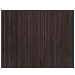 vidaXL Alfombra rectangular bambú marrón oscuro 80x100 cm