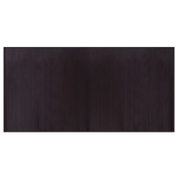 vidaXL Alfombra rectangular bambú marrón oscuro 100x200 cm
