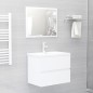 vidaXL Armario para lavabo madera contrachapada blanco 60x38,5x45 cm vidaXL Armario para lavabo madera contrachapada blanco 60x38,5x45 cm