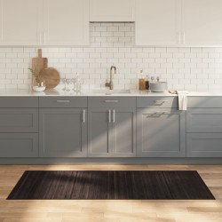 vidaXL Alfombra rectangular bambú marrón oscuro 80x200 cm