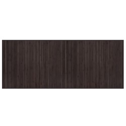 vidaXL Alfombra rectangular bambú marrón oscuro 80x200 cm