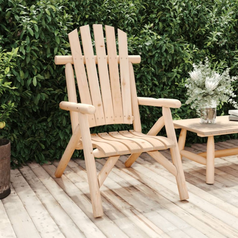 vidaXL Silla de jardín madera maciza de abeto 68x86x103 vidaXL Silla de jardín madera maciza de abeto 68x86x103