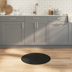 vidaXL Alfombra redonda bambú negro 60 cm