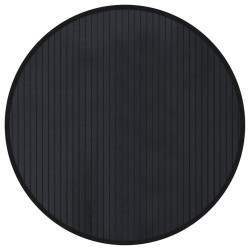 vidaXL Alfombra redonda bambú negro 60 cm