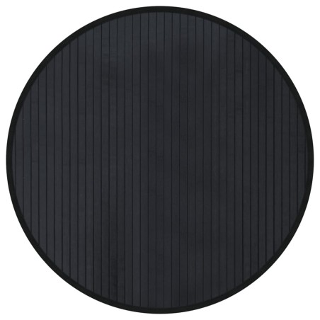 vidaXL Alfombra redonda bambú negro 60 cm