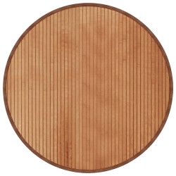 vidaXL Alfombra redonda bambú color natural 80 cm