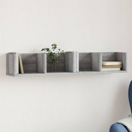 vidaXL Mueble de pared madera de ingeniería gris Sonoma 99x18x16,5 cm