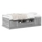 vidaXL Tumbona con cajones madera ingeniería gris Sonoma 90x190 cm vidaXL Tumbona con cajones madera ingeniería gris Sonoma 90x190 cm