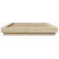 vidaXL Estructura cama con luces LED madera roble Sonoma 140x200 cm vidaXL Estructura cama con luces LED madera roble Sonoma 140x200 cm