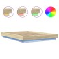 vidaXL Estructura cama con luces LED madera roble Sonoma 140x200 cm vidaXL Estructura cama con luces LED madera roble Sonoma 140x200 cm