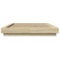 vidaXL Estructura cama con luces LED madera roble Sonoma 135x190 cm vidaXL Estructura cama con luces LED madera roble Sonoma 135x190 cm