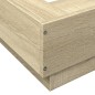 vidaXL Estructura cama con luces LED madera roble Sonoma 135x190 cm vidaXL Estructura cama con luces LED madera roble Sonoma 135x190 cm