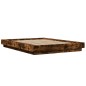 vidaXL Estructura cama con luces LED madera roble ahumado 135x190 cm vidaXL Estructura cama con luces LED madera roble ahumado 135x190 cm