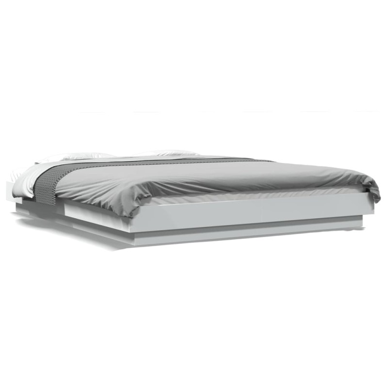 vidaXL Estructura de cama madera de ingeniería blanca 150x200 cm vidaXL Estructura de cama madera de ingeniería blanca 150x200 cm