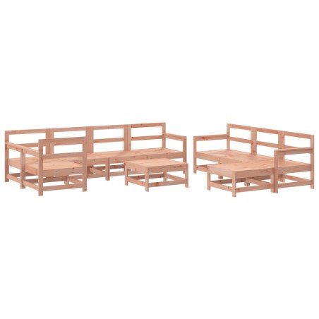 vidaXL Juego de muebles de jardín 10 pzas madera maciza abeto Douglas
