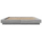 vidaXL Estructura de cama madera de ingeniería gris Sonoma 160x200 cm vidaXL Estructura de cama madera de ingeniería gris Sonoma 160x200 cm
