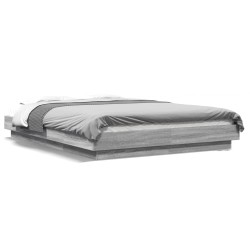 vidaXL Estructura de cama madera de ingeniería gris Sonoma 140x200 cm
