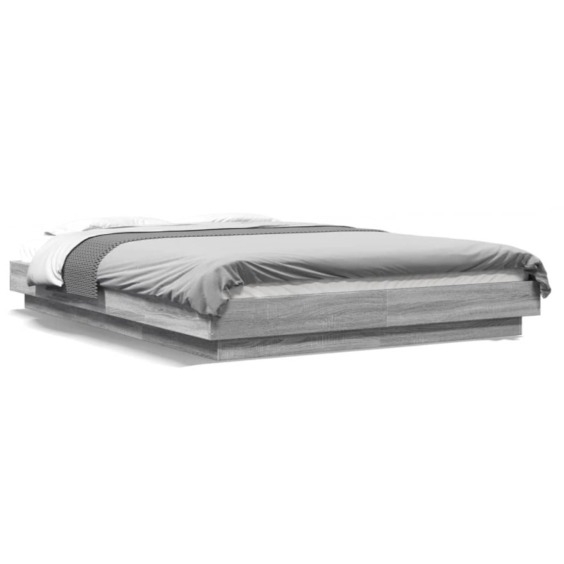 vidaXL Estructura de cama madera de ingeniería gris Sonoma 140x200 cm vidaXL Estructura de cama madera de ingeniería gris Sonoma 140x200 cm
