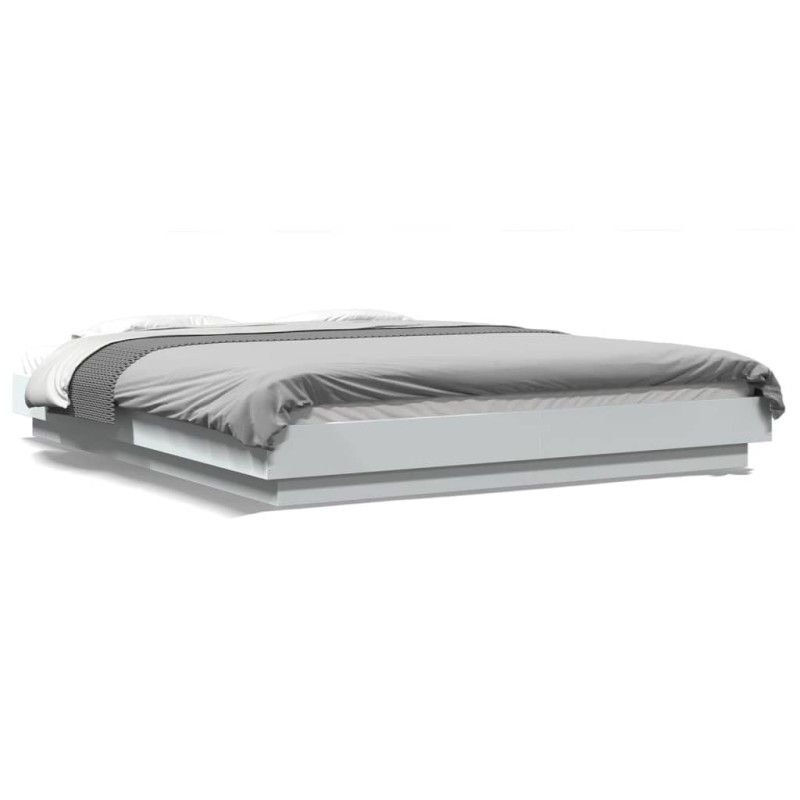 vidaXL Estructura de cama madera de ingeniería blanca 160x200 cm vidaXL Estructura de cama madera de ingeniería blanca 160x200 cm