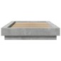 vidaXL Estructura de cama madera de ingeniería gris hormigón 100x200cm vidaXL Estructura de cama madera de ingeniería gris hormigón 100x200cm