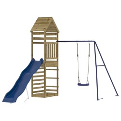 vidaXL Parque infantil de exterior madera de pino impregnada
