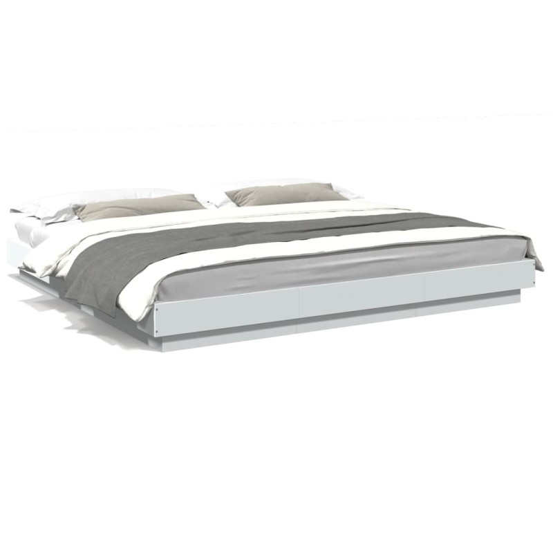 vidaXL Estructura de cama madera de ingeniería blanca 180x200 cm