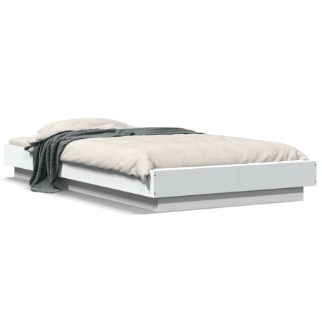 vidaXL Estructura de cama madera de ingeniería blanca 90x200 cm