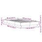 vidaXL Estructura de cama madera de ingeniería marrón roble 90x190 cm