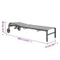 vidaXL Tumbonas con mesa 2 unidades textilene y acero vidaXL Tumbonas con mesa 2 unidades textilene y acero