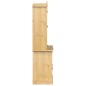 vidaXL Armario con vitrina Corona madera maciza pino 100x48,5x179 cm vidaXL Armario con vitrina Corona madera maciza pino 100x48,5x179 cm