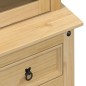 vidaXL Armario con vitrina Corona madera maciza pino 100x48,5x179 cm vidaXL Armario con vitrina Corona madera maciza pino 100x48,5x179 cm
