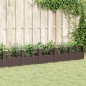 vidaXL Jardinera con clavijas PP marrón 363,5x43,5x43,5 cm vidaXL Jardinera con clavijas PP marrón 363,5x43,5x43,5 cm