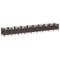 vidaXL Jardinera con clavijas PP marrón 363,5x43,5x43,5 cm vidaXL Jardinera con clavijas PP marrón 363,5x43,5x43,5 cm