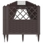 vidaXL Jardinera con clavijas PP marrón 363,5x43,5x43,5 cm vidaXL Jardinera con clavijas PP marrón 363,5x43,5x43,5 cm