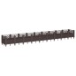 vidaXL Jardinera con clavijas PP marrón 363,5x43,5x43,5 cm vidaXL Jardinera con clavijas PP marrón 363,5x43,5x43,5 cm