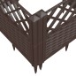 vidaXL Jardinera con clavijas PP marrón 363,5x43,5x43,5 cm vidaXL Jardinera con clavijas PP marrón 363,5x43,5x43,5 cm