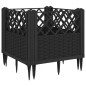 vidaXL Jardinera con clavijas PP negro 43,5x43,5x43,5 cm vidaXL Jardinera con clavijas PP negro 43,5x43,5x43,5 cm