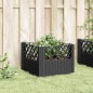 vidaXL Jardinera con clavijas PP negro 43,5x43,5x43,5 cm vidaXL Jardinera con clavijas PP negro 43,5x43,5x43,5 cm