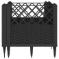vidaXL Jardinera con clavijas PP negro 43,5x43,5x43,5 cm vidaXL Jardinera con clavijas PP negro 43,5x43,5x43,5 cm
