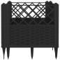 vidaXL Jardinera con clavijas PP negro 43,5x43,5x43,5 cm vidaXL Jardinera con clavijas PP negro 43,5x43,5x43,5 cm
