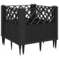 vidaXL Jardinera con clavijas PP negro 43,5x43,5x43,5 cm vidaXL Jardinera con clavijas PP negro 43,5x43,5x43,5 cm