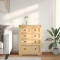 vidaXL Cómoda cajonera Corona madera maciza de pino 92x48x114 cm vidaXL Cómoda cajonera Corona madera maciza de pino 92x48x114 cm