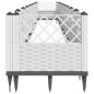 vidaXL Jardinera con clavijas PP blanco 363,5x43,5x43,5 cm vidaXL Jardinera con clavijas PP blanco 363,5x43,5x43,5 cm