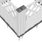 vidaXL Jardinera con clavijas PP blanco 363,5x43,5x43,5 cm vidaXL Jardinera con clavijas PP blanco 363,5x43,5x43,5 cm