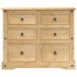vidaXL Cómoda cajonera Corona madera maciza de pino 110x43x91 cm